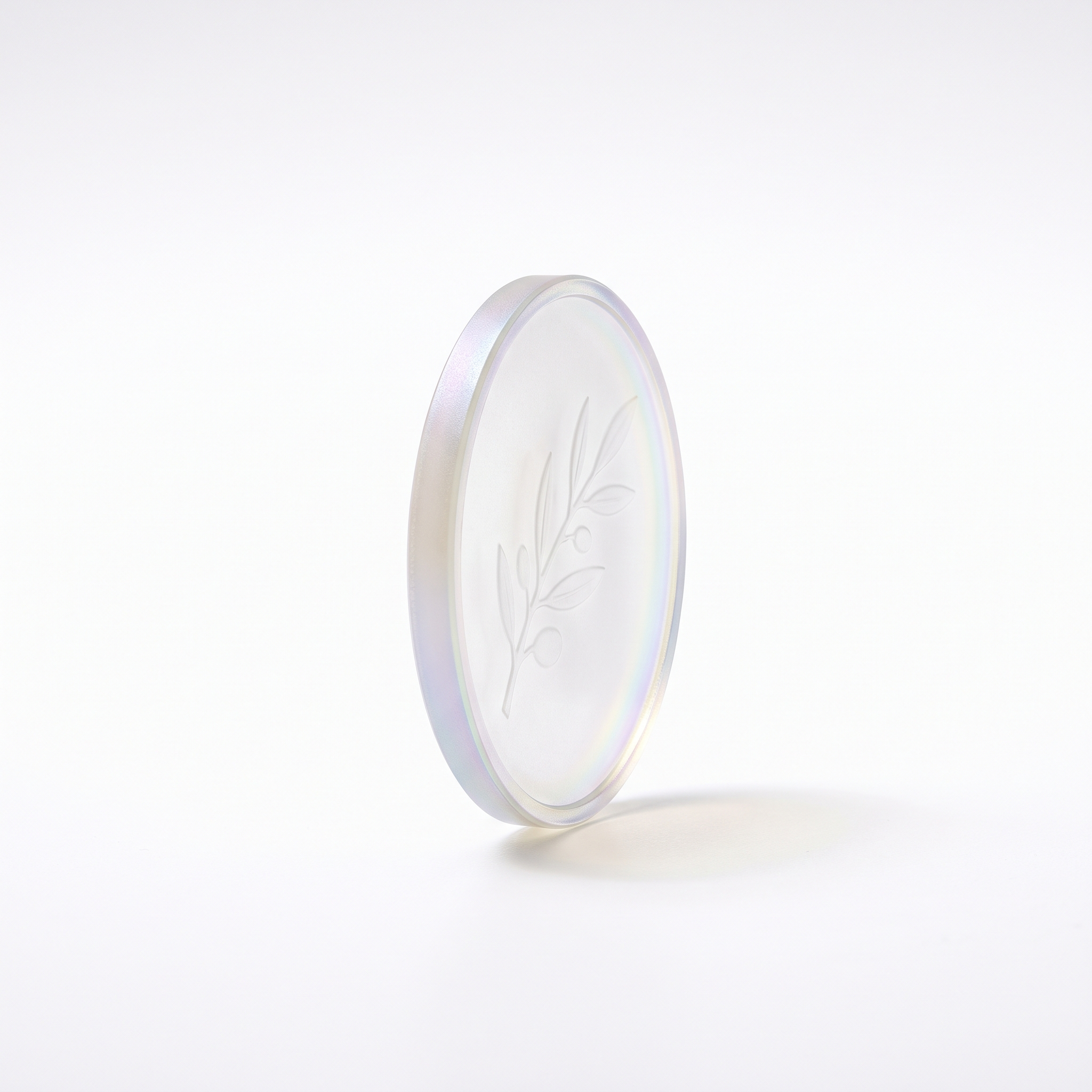 A translucent glass ATH coin